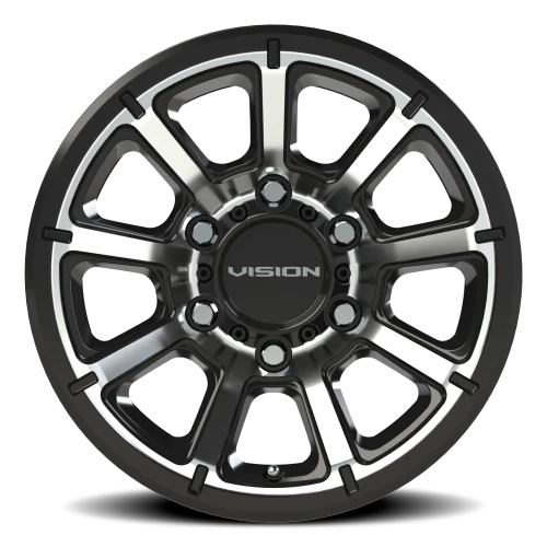 Vision 353 15x6 +0 6x139.7mm 108mm Gloss Black Machined Face