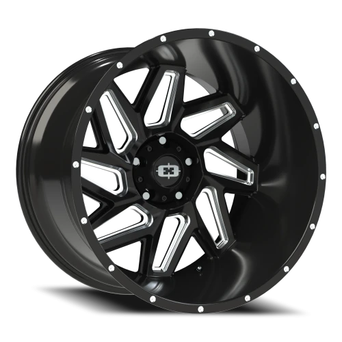 Vision 361 22x14 -76 5x139.7mm 108mm Gloss Black Milled Spokes