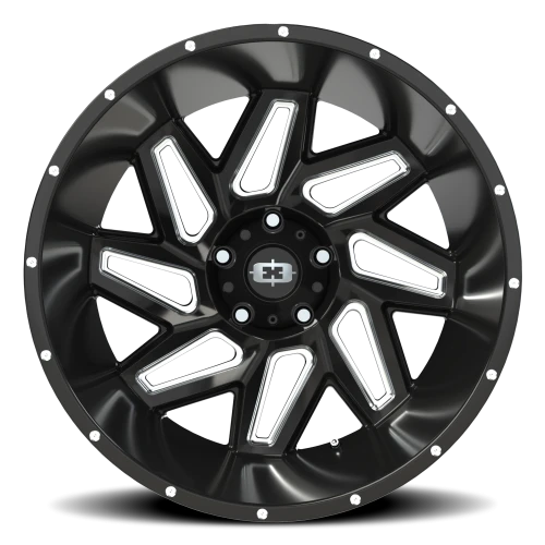 Vision 361 22x14 -76 5x139.7mm 108mm Gloss Black Milled Spokes