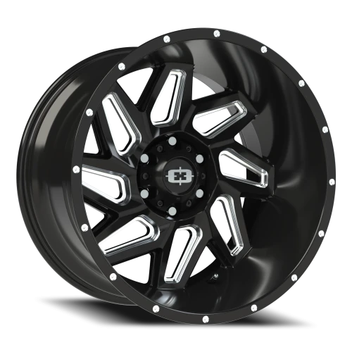Vision 361 20x12 -51 6x135mm 87.1mm Gloss Black Milled Spokes