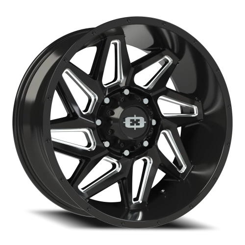 Vision 361 22x10 -25 8x170mm 125.2mm Gloss Black Milled Spokes