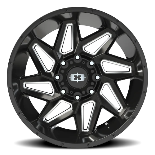 Vision 361 22x10 -25 8x170mm 125.2mm Gloss Black Milled Spokes
