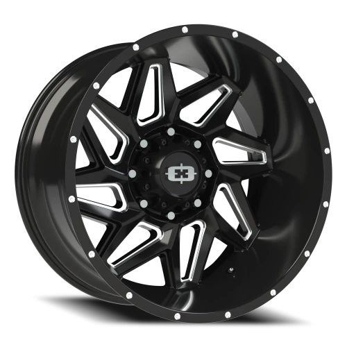 Vision 361 22x12 -51 8x165.1mm 125.2mm Gloss Black Milled Spokes