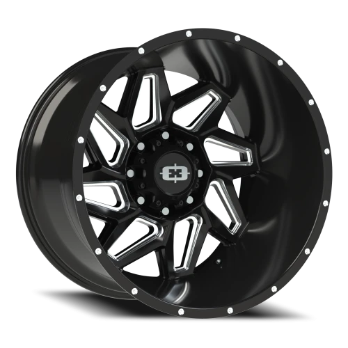 Vision 361 22x14 -76 8x170mm 125.2mm Gloss Black Milled Spokes