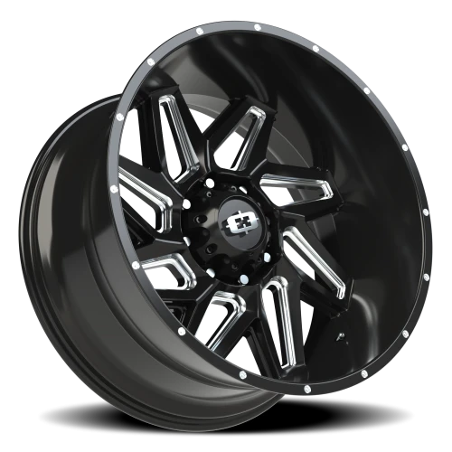 Vision 361 24x12 -51 8x170mm 125.2mm Gloss Black Milled Spokes