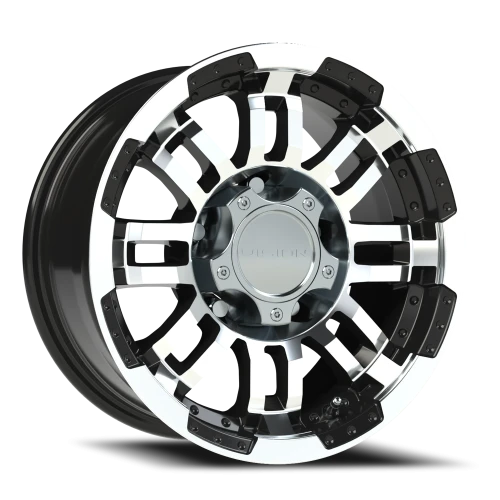 Vision 375 15x7.5 -12 5x139.7mm 110mm Gloss Black Machined Face