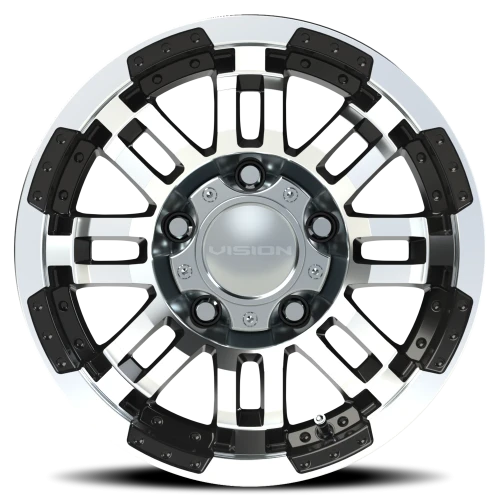 Vision 375 15x7.5 -12 5x139.7mm 110mm Gloss Black Machined Face