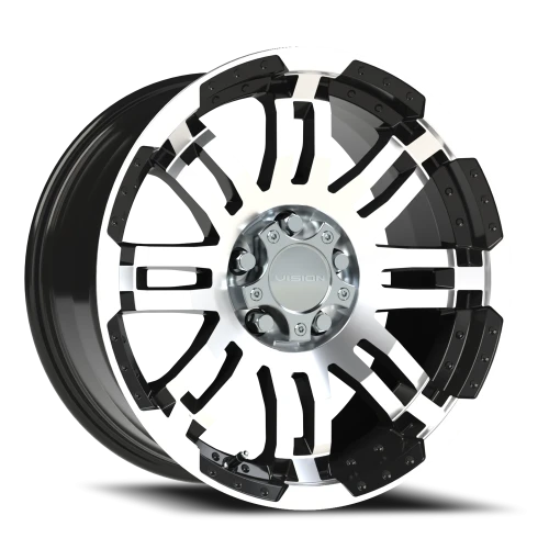 Vision 375 17x8.5 +18 5x114.3mm 83mm Gloss Black Machined Face