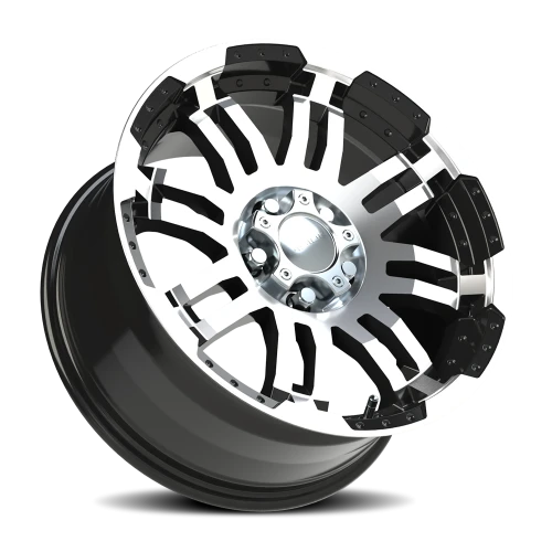 Vision 375 17x8.5 +18 5x114.3mm 83mm Gloss Black Machined Face