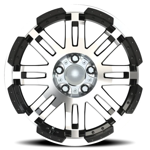 Vision 375 17x8.5 +18 5x114.3mm 83mm Gloss Black Machined Face