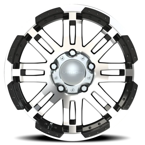 Vision 375 17x8.5 +18 5x139.7mm 108mm Gloss Black Machined Face