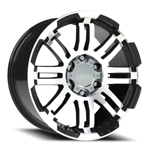 Vision 375 20x9 +18 6x139.7mm 106.2mm Gloss Black Machined Face