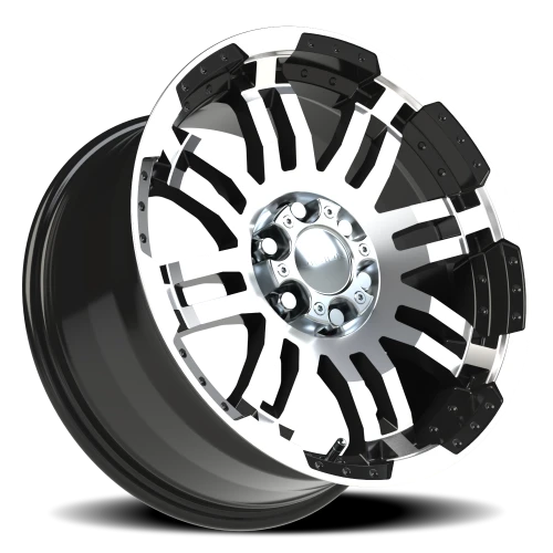 Vision 375 17x8.5 +18 6x114.3mm 73mm Gloss Black Machined Face