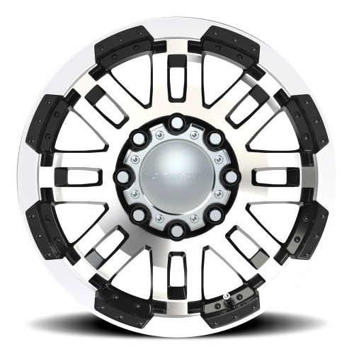 Vision 375 17x8.5 +18 8x165.1mm 125.2mm Gloss Black Machined Face