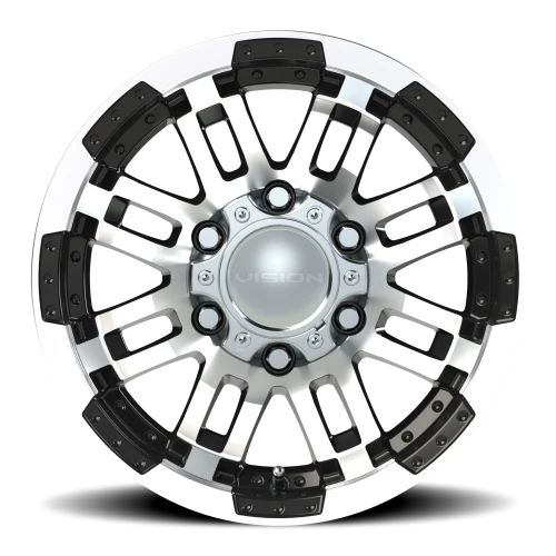 Vision 375 15x6 +0 6x139.7mm 108mm Gloss Black Machined Face