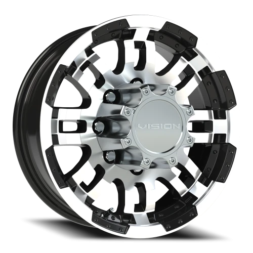 Vision 375 16x6 +0 8x165.1mm 124.5mm Gloss Black Machined Face