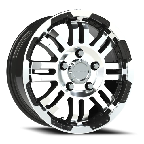 Vision 375 16x6.5 +45 5x130mm 84mm Gloss Black Machined Face