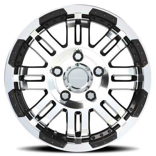 Vision 375 16x6.5 +45 5x130mm 84mm Gloss Black Machined Face