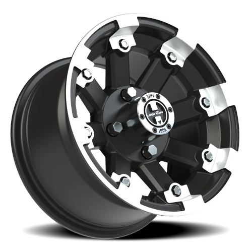 Vision 393 12x7 +3 4x101.6mm 69.85mm Matte Black Machined Lip