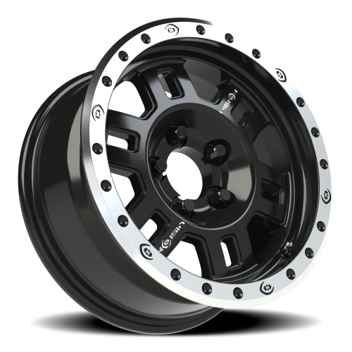 Vision 398 16x7 +0 5x120.65mm 83.3mm Gloss Black Machined Lip