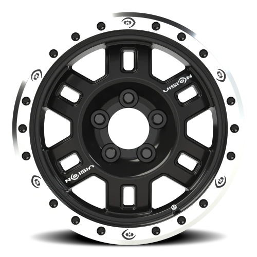 Vision 398 16x7 +0 5x127mm 78.1mm Gloss Black Machined Lip
