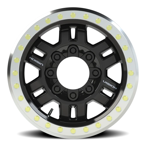 Vision 398 17x8.5 -15 8x170mm 125.2mm Gloss Black Machined Ring