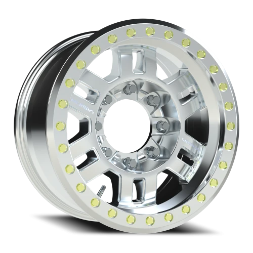 Vision 398 17x8.5 -15 8x170mm 125.2mm Machined Machined Machined Beadlock Ring