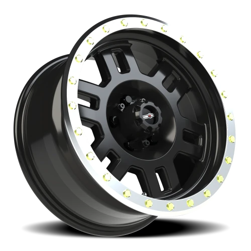 Vision 398 17x8.5 +0 5x127mm 78.1mm Gloss Black Machined Lip