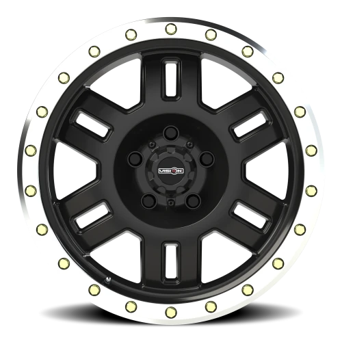 Vision 398 18x9 -12 5x127mm 78.1mm Gloss Black Machined Lip