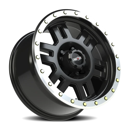 Vision 398 18x9 +0 6x135mm 87.1mm Gloss Black Machined Lip
