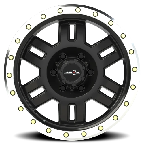 Vision 398 18x9 +0 6x135mm 87.1mm Gloss Black Machined Lip
