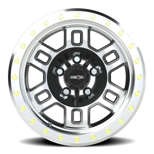 Vision 398 15x8 -19 5x114.3mm 83mm Machined Machined Machined Beadlock Ring