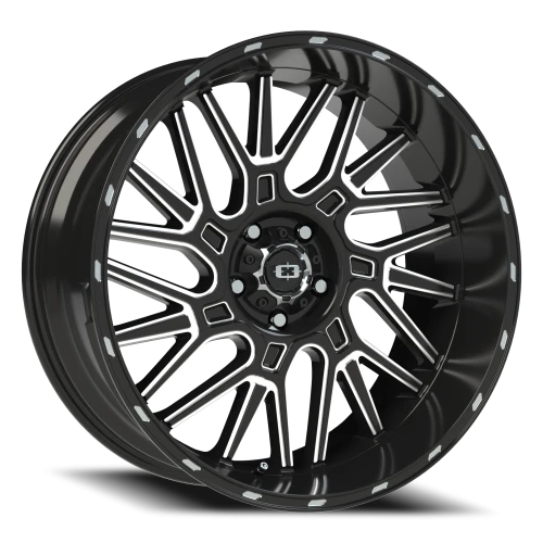 Vision 404 22x10 -19 5x127mm 78.1mm Gloss Black Milled Spoke