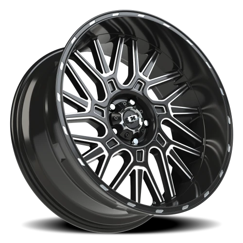 Vision 404 22x10 -19 5x127mm 78.1mm Gloss Black Milled Spoke