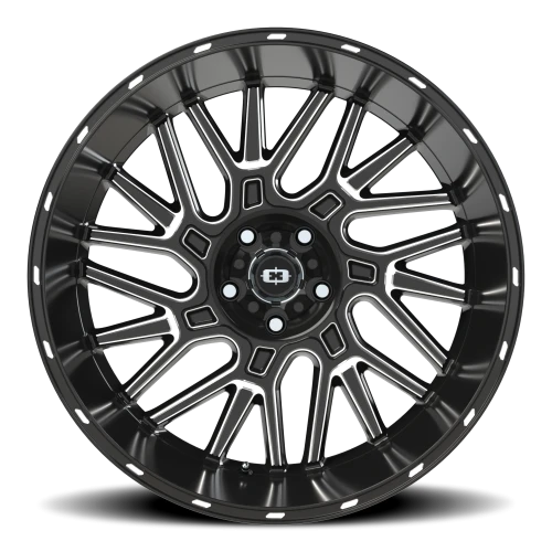 Vision 404 22x12 -51 5x127mm 78.1mm Gloss Black Milled Spoke