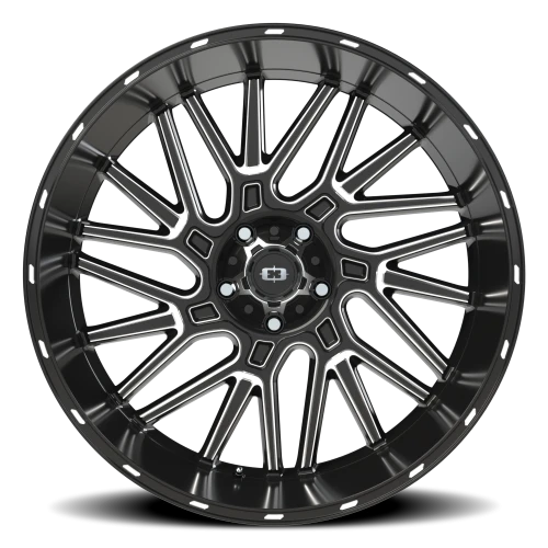 Vision 404 24x12 -51 5x139.7mm 108mm Gloss Black Milled Spoke