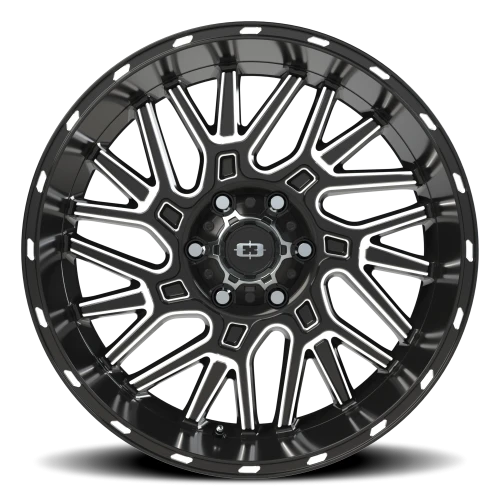 Vision 404 20x10 -25 6x135mm 87.1mm Gloss Black Milled Spoke