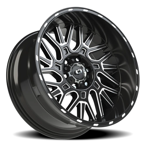 Vision 404 20x10 -25 6x139.7mm 106.2mm Gloss Black Milled Spoke