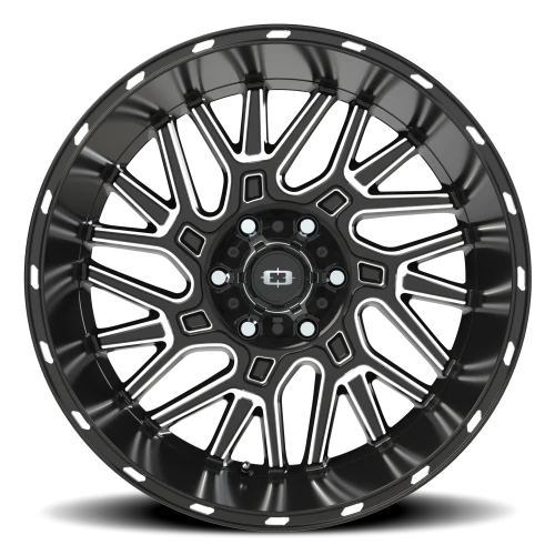 Vision 404 20x12 -51 6x139.7mm 106.2mm Gloss Black Milled Spoke