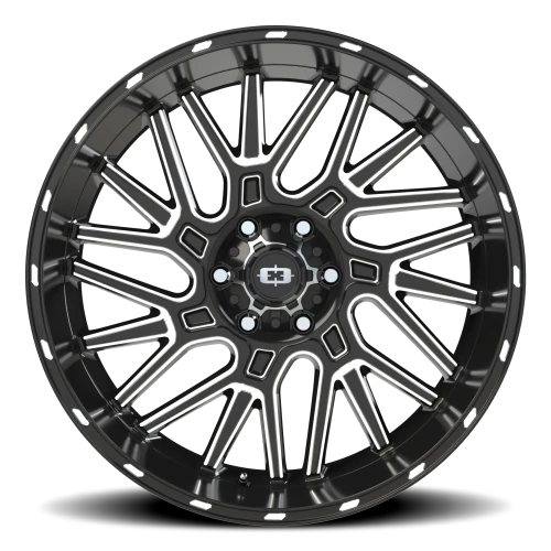 Vision 404 22x10 -19 6x135mm 87.1mm Gloss Black Milled Spoke