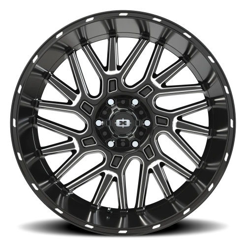 Vision 404 22x12 -51 6x135mm 87.1mm Gloss Black Milled Spoke
