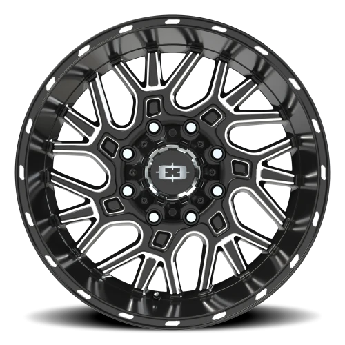 Vision 404 20x10 -25 8x165.1mm 125.2mm Gloss Black Milled Spoke
