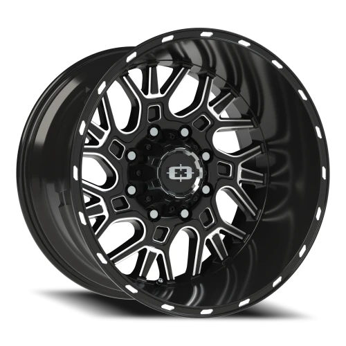Vision 404 20x12 -51 8x165.1mm 125.2mm Gloss Black Milled Spoke