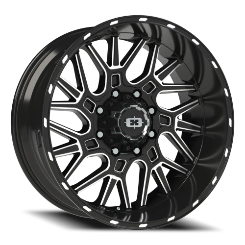 Vision 404 22x10 -19 8x180mm 124.2mm Gloss Black Milled Spoke