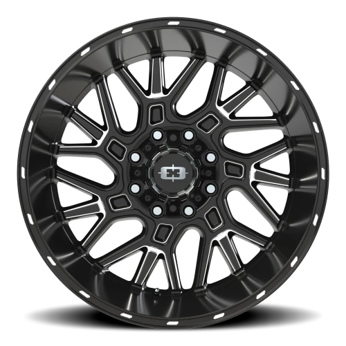Vision 404 22x12 -51 8x165.1mm 125.2mm Gloss Black Milled Spoke