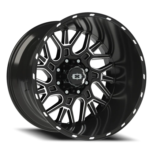 Vision 404 22x14 -76 8x170mm 125.2mm Gloss Black Milled Spoke