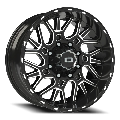 Vision 404 20x9 +12 8x165.1mm 125.2mm Gloss Black Milled Spoke