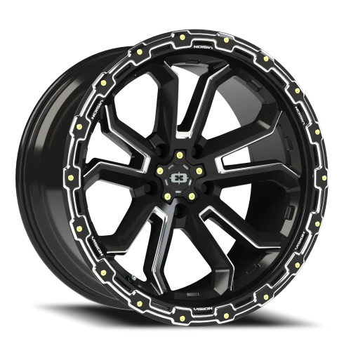 Vision 405 20x10 -25 5x127mm 78.1mm Gloss Black Milled Spoke