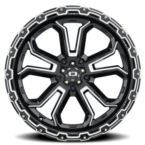 Vision 405 20x10 -25 5x127mm 78.1mm Gloss Black Milled Spoke