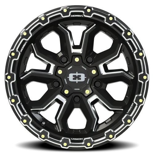 Vision 405 16x8 +0 5x114.3mm 83mm Gloss Black Milled Spoke